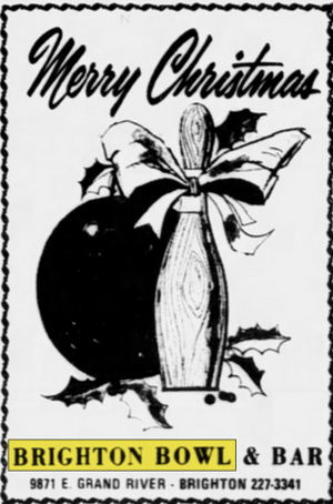 Brighton Bowl (Brighton Bowl-n-Bar) - Dec 22 1970 Ad